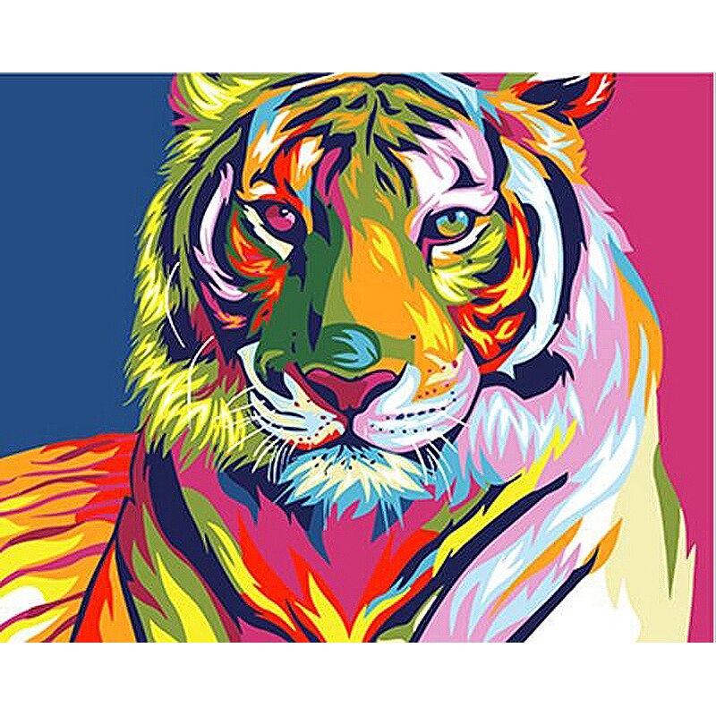 DIY Colorful Lion Painting by Numbers