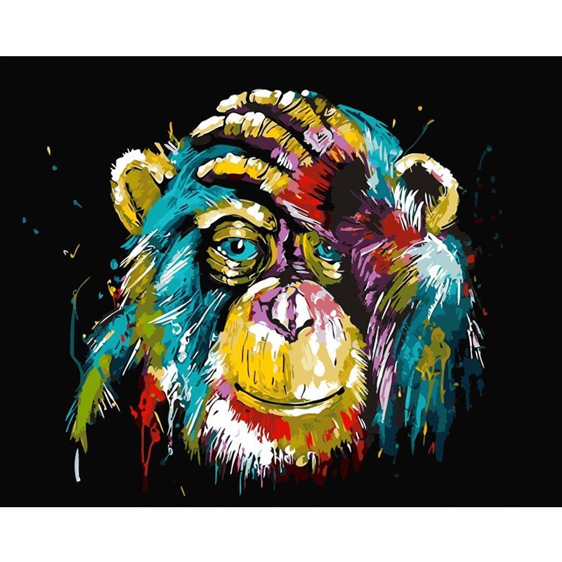 DIY Colorful Lion Painting by Numbers