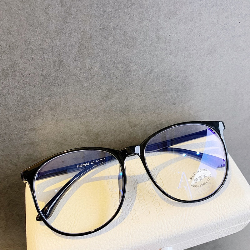 Transparent Anti Blue Light Rounded Glasses